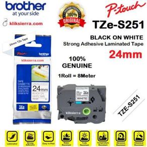 Brother Label Tape Tze-S251 24Mm Black On White