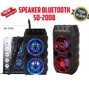 speaker karaoke bluetooth sq 2008 super bass speaker portable free mic