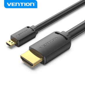 vention kabel micro hdmi to hdmi male to male camera pc vga card - agi black 3 meter