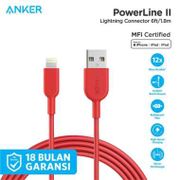 Sale Kabel Charger Anker Powerline Ii 6Ft-1.8M Lightning - A8433 - Merah Cuci Gudang