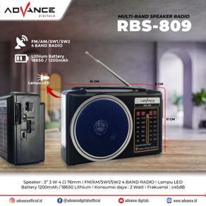 sale radio fm/am/sw1/sw2 4 band advance rbs 809