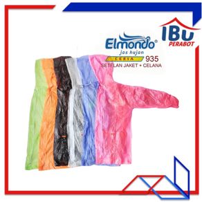 JAS HUJAN ELMONDO SETELAN / jas hujan elmondo / jas hujan plastik tebal / jas hujan dewasa