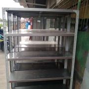 rak besi siku ukuran (37x1x1,5) 5 susun + karet kaki