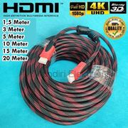 kabel hdmi serat jaring hdmi to hdmi 1.5 / 3 / 5 / 10 meter - 15 meter