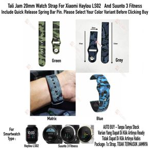 new rmy tali jam 20mm watch strap haylou ls02 / suunto 3 fitness -