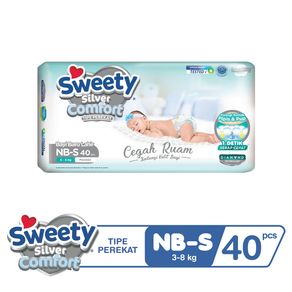TERMURAH Sweety Silver Comfort NB-S 40s Popok Bayi ( Perekat )