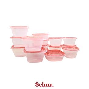 Selma Set 15 Pcs Keira Wadah Makanan - Merah
