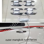 Outer mangkok pintu chrome Rush Terios lama 2008-2017 outer handle chrome variasi hiasan pintu