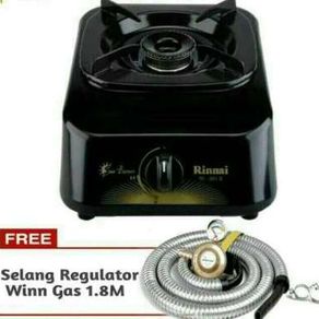 Kompor Rinnai 1 tungku+paket selang regulator Wingas-Rinai-Quantum