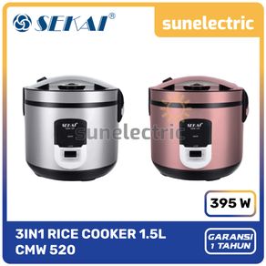 Sekai CMW-520 Rice Cooker / Penanak Nasi Magic Com + Penghangat Nasi 3in1 / Stainless Steel Body Kapasitas 1.8L Anti Karat CMW 520 / CMW520 - Random