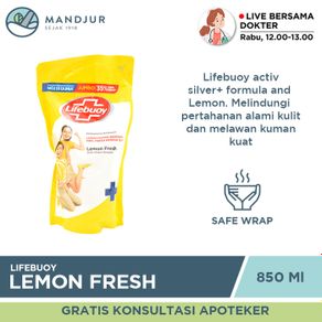 lifebuoy sabun mandi cair refill lemon fresh 850 ml