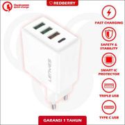 Adaptor charger LENYES LCH339 30W 4 IN 1 Type C PD 20W + QC 3.0 Fast Charging 3 USB Multiple Interface Power Adapter Batok Kepala cas original