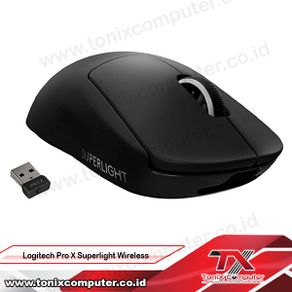 logitech pro x superlight wireless mouse gaming - hitam