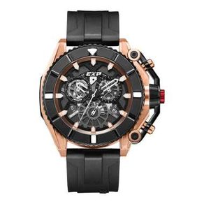 original Jam Tangan Pria Expedition E 3009 MC RBRBA Chronograph Men Black Dial Black Rubber Strap