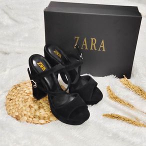Heels Zara kokop Material Suede 11 CM