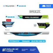 Daikin AC Wall Mounted Split Standard Breeze 1/2 PK - FTP15AV14 | FTP15 AV14