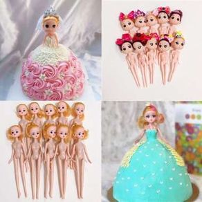 10pcs / set Topper Kue Boneka Barbie 18 "Untuk Dekorasi FREE ONGKIR
