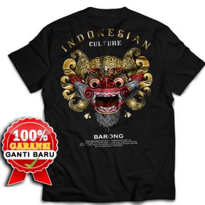 kaos bali barong bali - hitam s