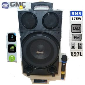Speaker Aktif Portable GMC 897L Bluetooth Aux Radio Super Bass 175W + Mic Wireless terbaru