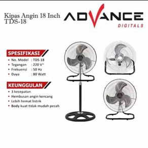 kipas angin advance tds-18 dengan 3 kecepatan 18inch