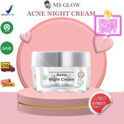 ms glow beauty acne night cream serum skincare whitening/ serum acne - acne night