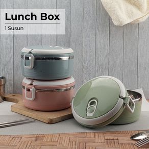 Rantang lunch box 1 susun polos lucu elegan tempat bekel makanan