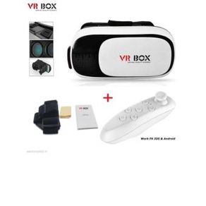 Virtual Reality 3D / VR BOX 2.0 - Putih + Remote
