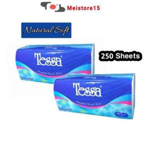 tissue TESSA natural soft facial tissue 250 sheet