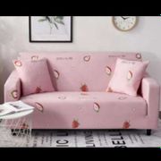 COVER SOFA SEATER sarung sofa elastis stretch - Pink straw - 1 seater