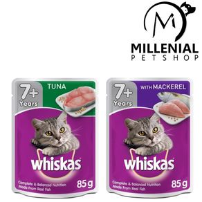 Makanan Kucing Whiskas Pouch Senior 7+ 85gr Cat Food 85 gram