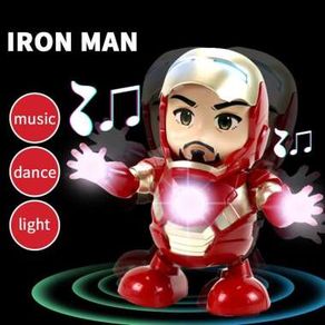 MEET MOOD Mainan Robot Dance Marvel Avenger Iron Man Dancing LED Light Music - M160
