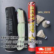 Paket Hemat 1 Net / Jaring Badminton Bulutangkis Dan 1 Slop Shuttlecocks Isi 12