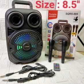 speaker bluetooth karaoke sqrs-885 free 2 mic karaoke speaker portable