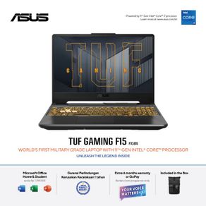 ASUS TUF F15 FX506HF-I725B6T-O - Graphite Black [Intel® Core™ i7-11800H / NVIDIA® GeForce RTX™ 2050 / 8GB / 512GB / 15.6inch / WIN11 / OHS]