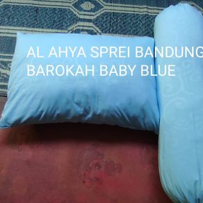 sarung bantal / guling polos ukuran jumbo/king koil- barokah biru muda - sky blue 2pcs sarban