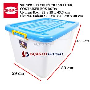 Shinpo Hercules CB 150 L | Container Box Roda | Ukuran 83 x 59 x45.5 cm | Box Container Plastik