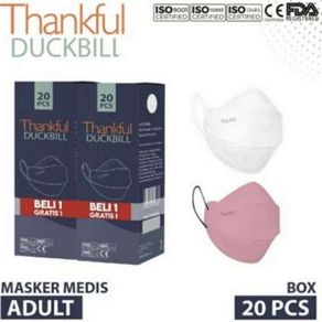 Masker Thankful Duckbill 4Ply Pokana Medis Box Isi 20 Pcs