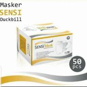 Masker Sensi Duckbill Isi 50 Pcs Original Sensi Surgical Face Mask
