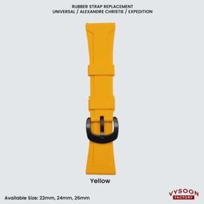 Strap Tali Karet Rubber Jam Tangan EXP Expedition 22mm 24mm 26mm