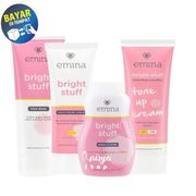 Paket EMINA Bright Stuff ( Face Wash + Moisturizer Cream + Tone Up Cream + Loose Powder ) - Paket Hemat