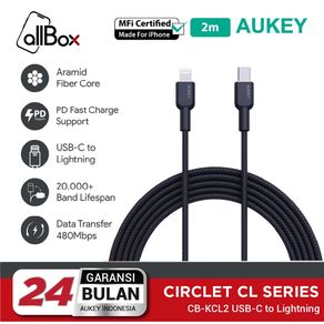Kabel iPhone Aukey CB-KCL2 Circlet USB-C to Lightning MFi 2m - 501749