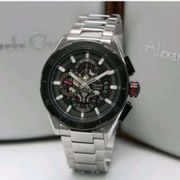 Jam Tangan Pria Alexandre Christie AC 6560 silver black Original
