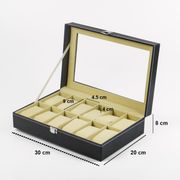 [promo lagi]-kotak jam tangan isi 12 termurah se indonesia all color - 12 slot