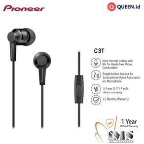 pioneer se-c3t pure deep bass headset c3t garansi resmi