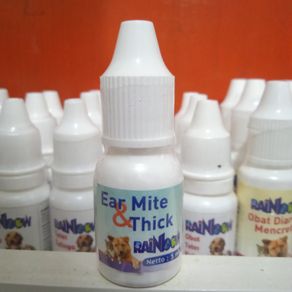 Ear mite 8ml rainbow obat tetes kutu telinga anjing kucing 8 ml