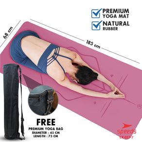 SPEEDS Matras Yoga Mat Pu Karet Matras Premium Karpet Spons Speeds bonus tas 027-7