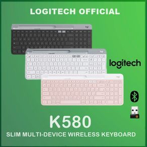logitech k580 slim multi device wireless bluetooth keyboard k 580 - rose