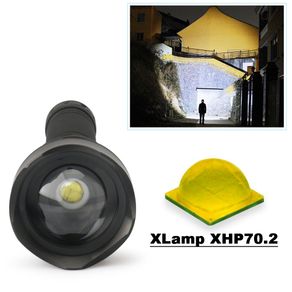 TaffLED Senter LED Long Range Zoom XHP70.2 90000 Lumens - HS313 - Black