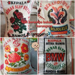 beras rojolele kembang bunga bmw 5kg kualitas 12rb per kg - kemasan bunga