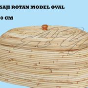 TUDUNG SAJI ROTAN OVAL BAHAN JAWIT TINGGI 30 CM